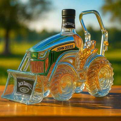 跨境新品 John Deere Tractor Whisky Bottle 有趣的威士忌酒瓶