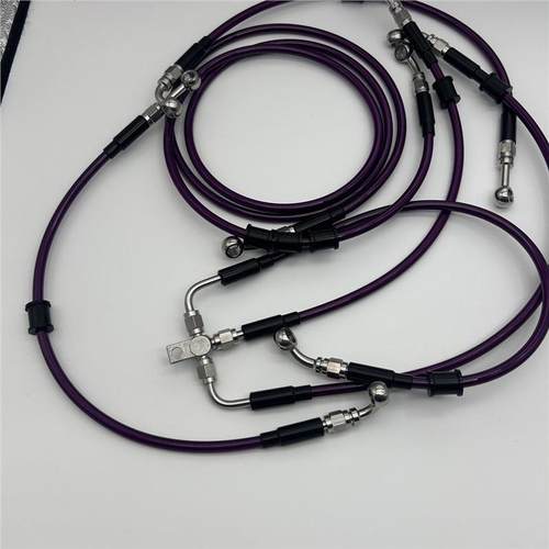 油管ZEEHO极核AE5i pro电摩前后ABS全车四条油管不锈钢头刹车油管