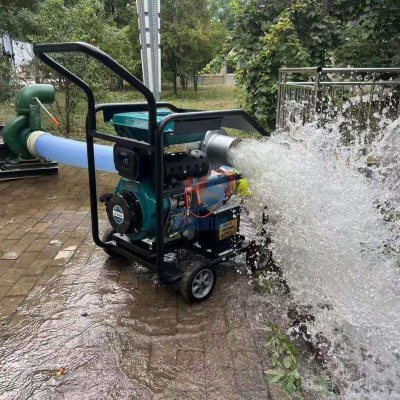 一键启动柴油机组抽水泵排涝农业灌溉6寸抽水泵铸铝自吸泵