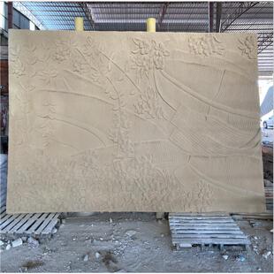 石雕汉白玉花岗岩青石晚霞红人物动物花草浮雕室内装饰广场摆放