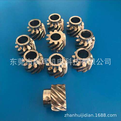 主传动轴SUS螺旋齿轮10T*M2*OD32*L32*ID(16x15D)滚齿加工304#
