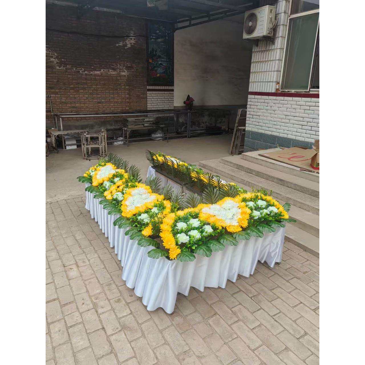 围观花水晶围观殡葬祭祀用品厂家现货白事殡葬灵堂布置装饰