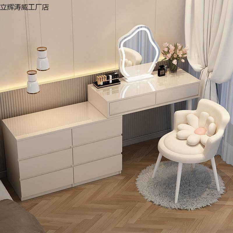 奶油风梳妆台现代简约收纳柜床头柜化妆台一体书桌伸缩化妆桌2023,鲜花速递/花卉仿真/绿植园艺,割草机/草坪机,淘宝优惠券,粉丝福利购,淘宝优惠卷