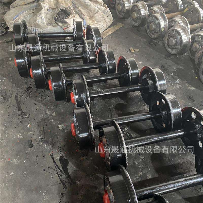 厂家矿车轮对地铁煤矿隧道翻斗车用矿车轮子250mm实空心矿车轮