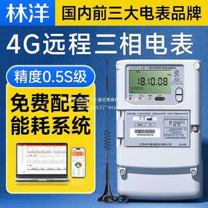 林洋三相四线智能多功能电表 4G无线远程电表 送企业能耗抄表系统