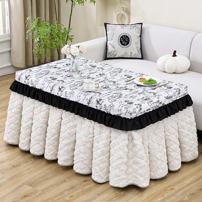烤火桌罩套长方形火炉桌罩加厚电暖桌套取L暖桌布烤火被高级保暖