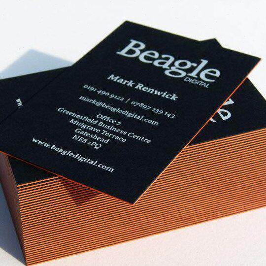 高端黑卡760克加厚夹彩名片 |个性商务名片|制作设计 烫金压痕