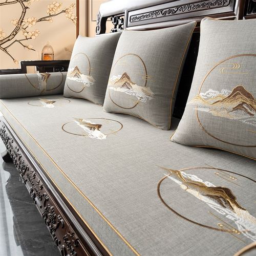 新中式红木沙发坐垫套罩实木w家具沙发垫防滑垫子高端定制海绵座