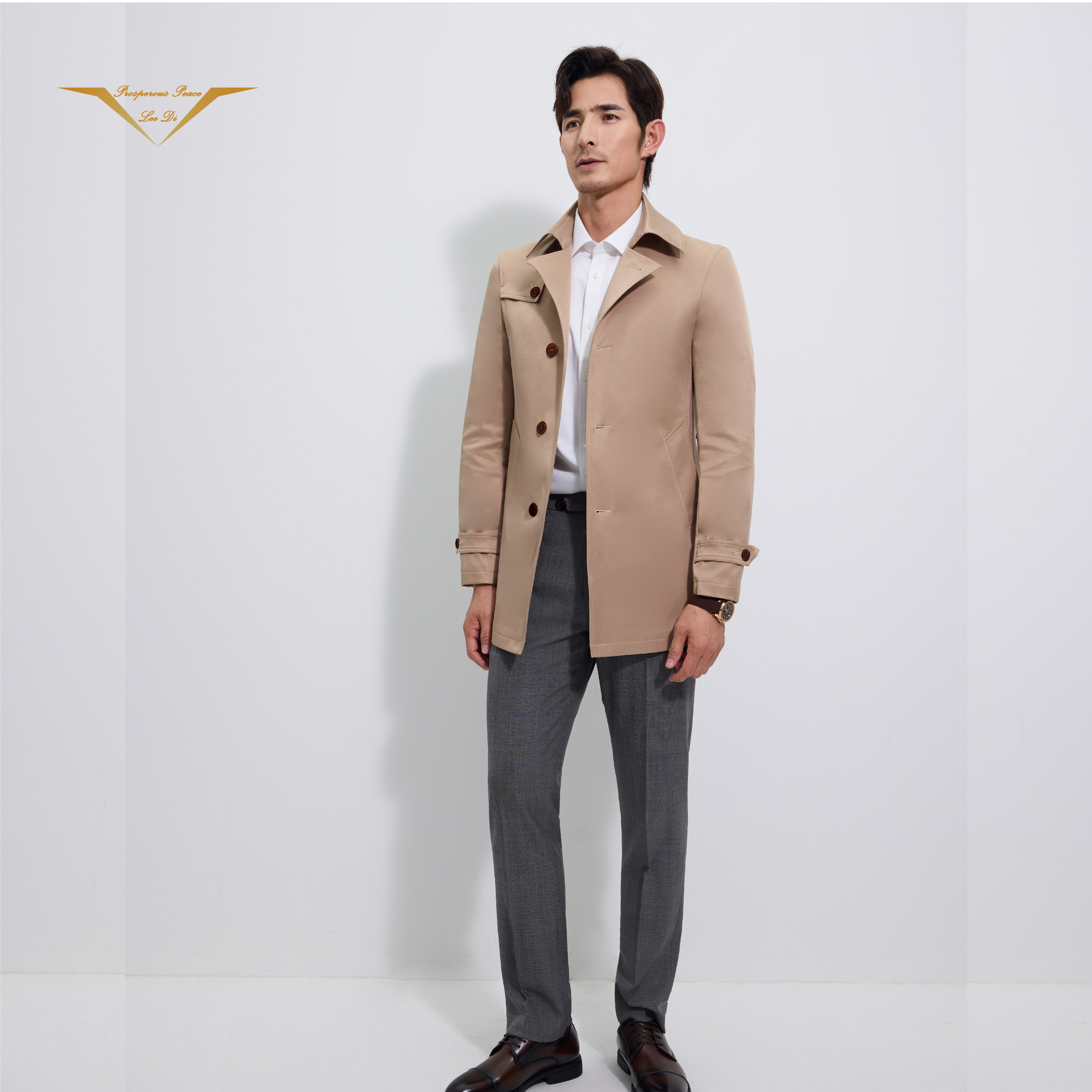 肯辛顿单排扣秋季英伦B系列风衣