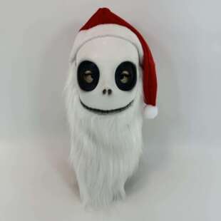 圣诞夜惊魂娃娃面具cos电影周边道具服饰 乳胶舞会角色扮演道具