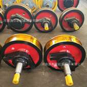 800 160行车主动车轮组 整体淬火锻造双缘轮 车轮组厂家