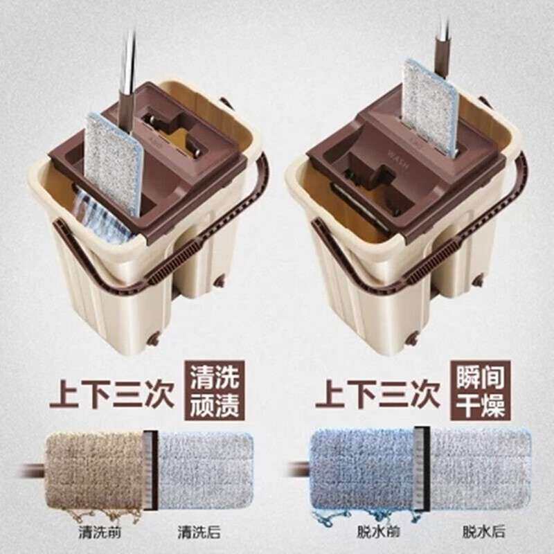 VLEN 工厂平板拖把 免手洗平板拖把 旋转墩布挤水拖把桶