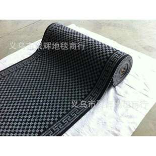 酒店走道防滑门垫走廊地毯pvc提花小方格卷材垫子红色格子地垫