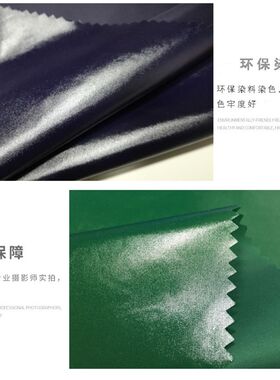 高档特亮PU羽绒服面料 薄型羽绒服亮面布料 亮皮免洗防水