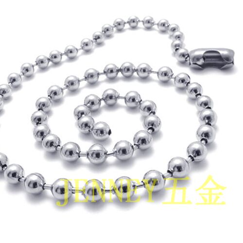 粗圆珠链6mm/8MM不锈钢珠链不掉色/不变色男款佛珠链 波珠链