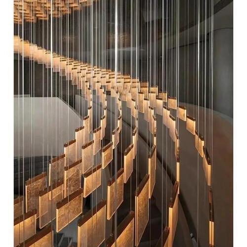 新型装饰材料建筑墙体室内吊顶 轻奢工业风花色亚克力加工