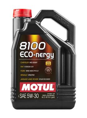 摩特(MOTUL) 全合成汽车机油8100ECO NERGY5W-30 SP 5L/桶 欧洲
