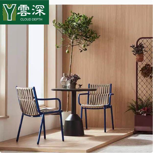 户外阳台休闲藤椅庭院露台桌椅设计师样板房民宿酒店防水防晒藤椅,3C数码配件,USB灯,淘宝优惠券,粉丝福利购,淘宝优惠卷