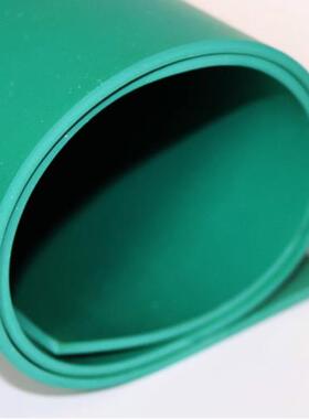 PVC绿色软板2mm耐酸碱绝缘铺台面铺地厂房用绿色软胶3/4/5mm