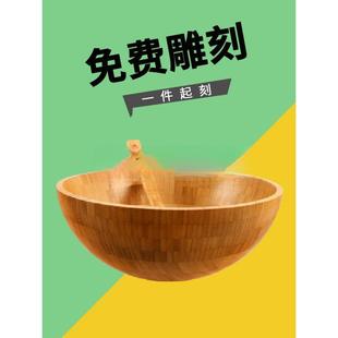 ~木碗整木大号头疗泡头浇头碗和面木盆搅拌大实木沙拉碗