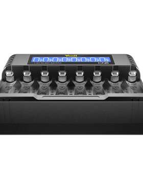 8槽电池充电器 支持Ni-Mh/ Ni-Cd AA/AAA电池充电 LCD 显示屏
