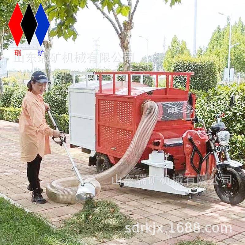 新型城市道路秋冬季落叶树叶收集车电动三轮花园小区树叶收集
