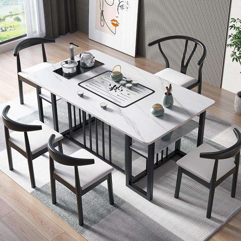 岩板桌面办公室茶桌椅组合轻奢家用客厅泡茶几茶桌一体一整套茶台