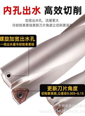 U钻快速钻WC/SP喷水钻SD舍弃式暴力钻 平底深孔U型孔内冷钻定心钻