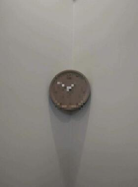 科技装饰纯色墙角简约现代打孔免艺术数字遮孔挂钟静音钟角