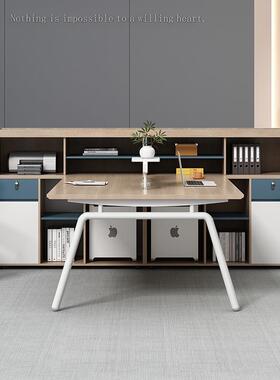 财务室办公桌白色简约现代4工位双四人位文员教师t型职员桌椅组合