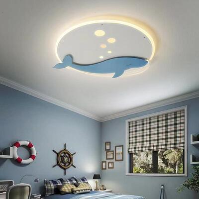 吸顶灯2024新款幼儿园创意装饰灯可爱鲸鱼儿童房LED灯卧室客房灯