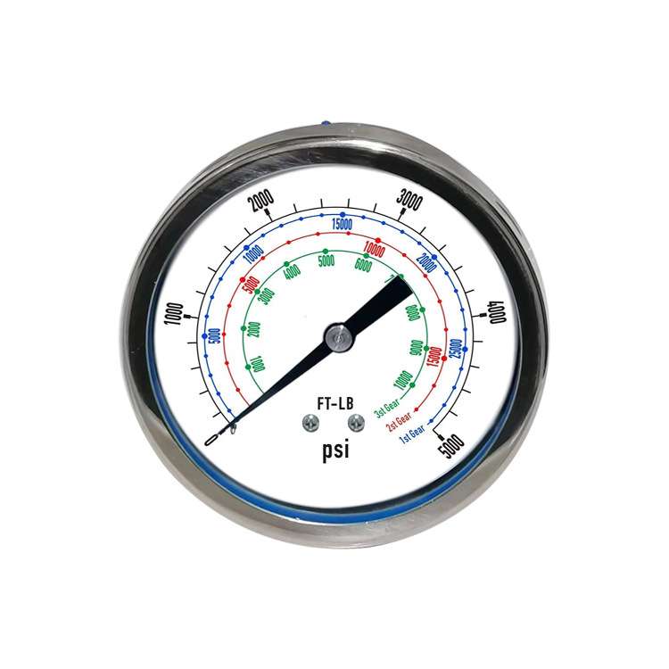 供应全钢压力表充油耐震不锈钢轴向带边横装YNBF100ZT