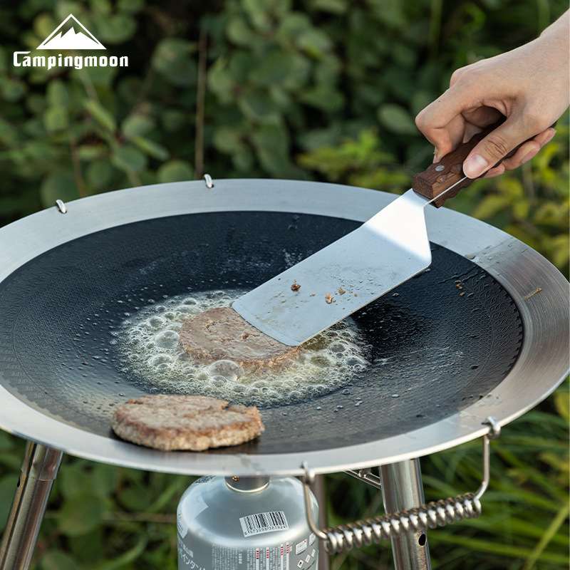 柯曼MS-29牛排铲户外露营304不锈钢实木手柄料理铲