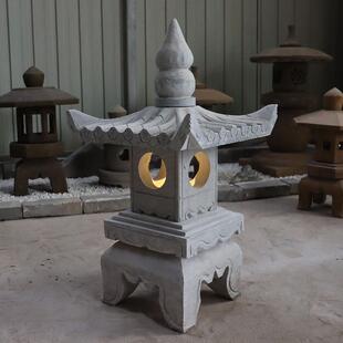 石灯笼日式庭院灯户外青石仿古石头灯塔宫灯别墅花园景观草坪摆件