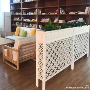 昶喆白色餐厅卡座隔断花架餐饮围栏工厂办公室过道屏风矮墙绿植架