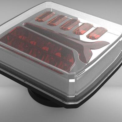 无线汽车尾灯跨境出口转向示宽LED箭头拖车货改装车尾灯12-24V