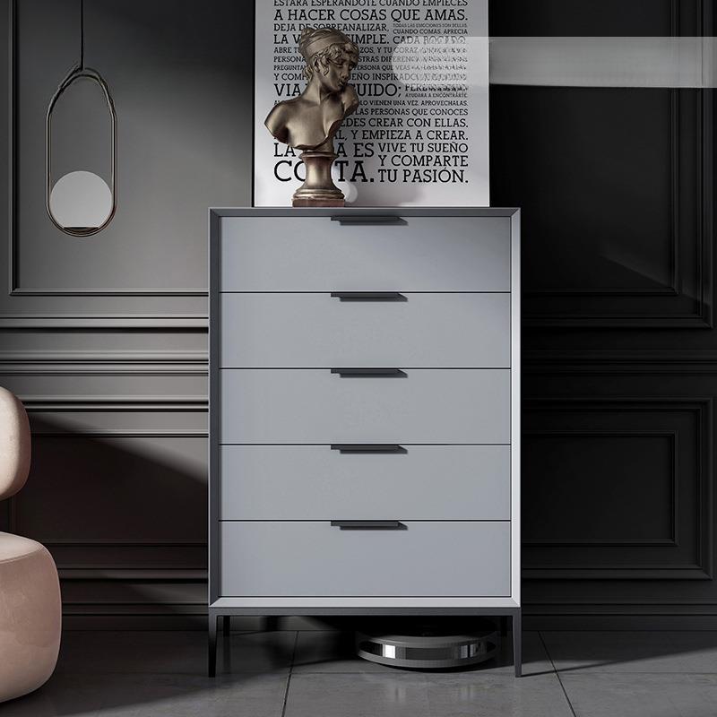 意式极简四五斗柜简约现代轻奢客厅实木储物收纳柜北欧卧室床尾柜