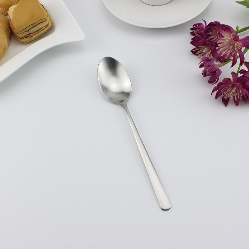 出口西餐具d18/10不锈钢全哑光勺子家用饭勺甜品勺咖啡勺牛排叉子
