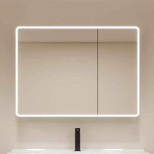 全封镜柜镜箱智能感应浴室镜单独收纳盒卫K生间挂墙式储物美妆镜