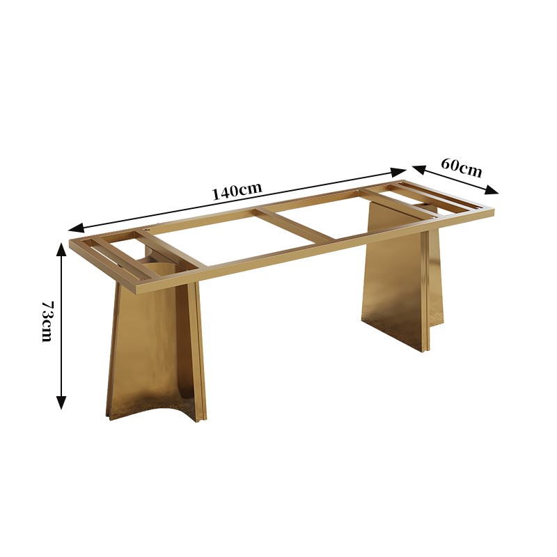 意式轻奢桌腿支架不锈o钢餐桌腿岩板大理石底座奢石茶桌架子支撑