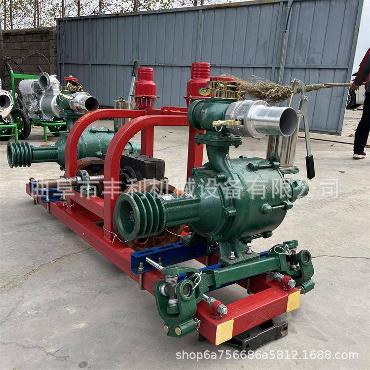 拖拉机带大口径轴流泵 一拖二爬山爬坡多级泵 浇地灌溉高扬程水泵