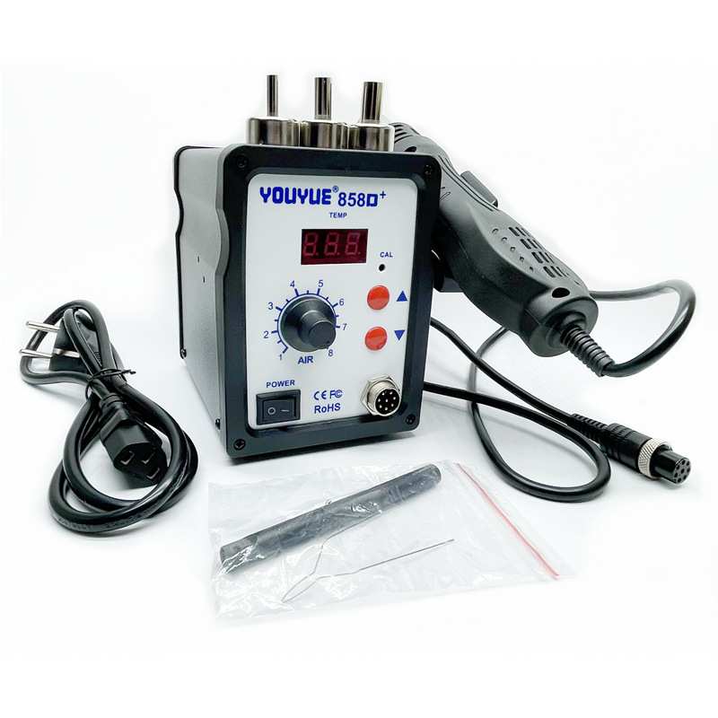 跨境UYUE 858D+热风枪手机电脑维修拆焊台数显可控温拔焊台返修台
