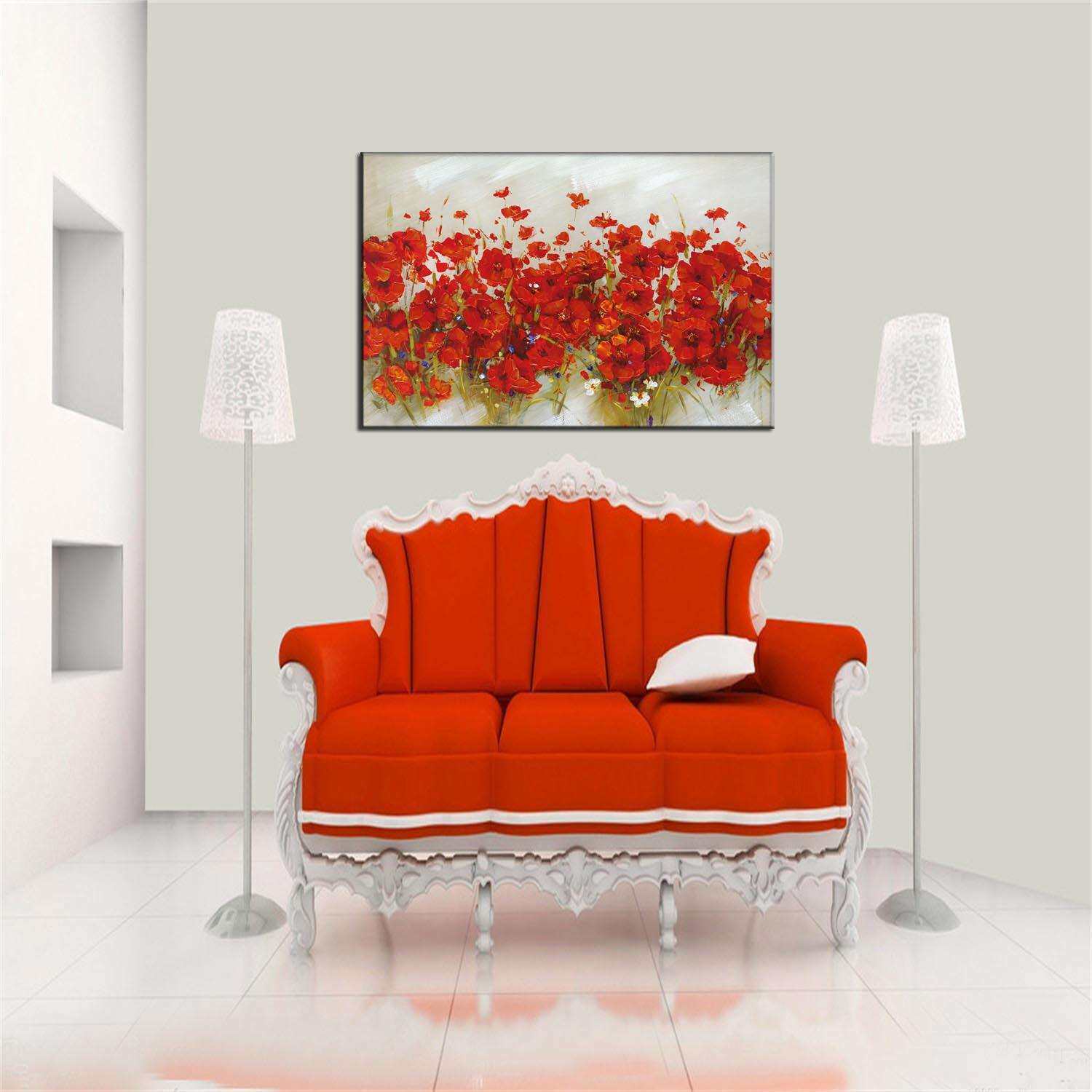 美式山水风景花卉装饰画抽象客厅玄关酒店样板房民宿装饰画无框画