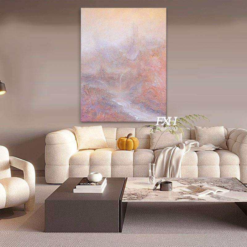 顺丰FXH.流水生财系列《喜至庆来》现代风手绘油画卧室软装创意装