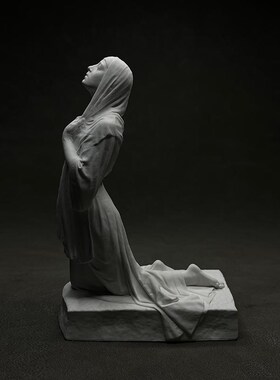 现代简约艺石膏雕塑书架桌展示柜装饰摄影道具背景氛围摆件礼品