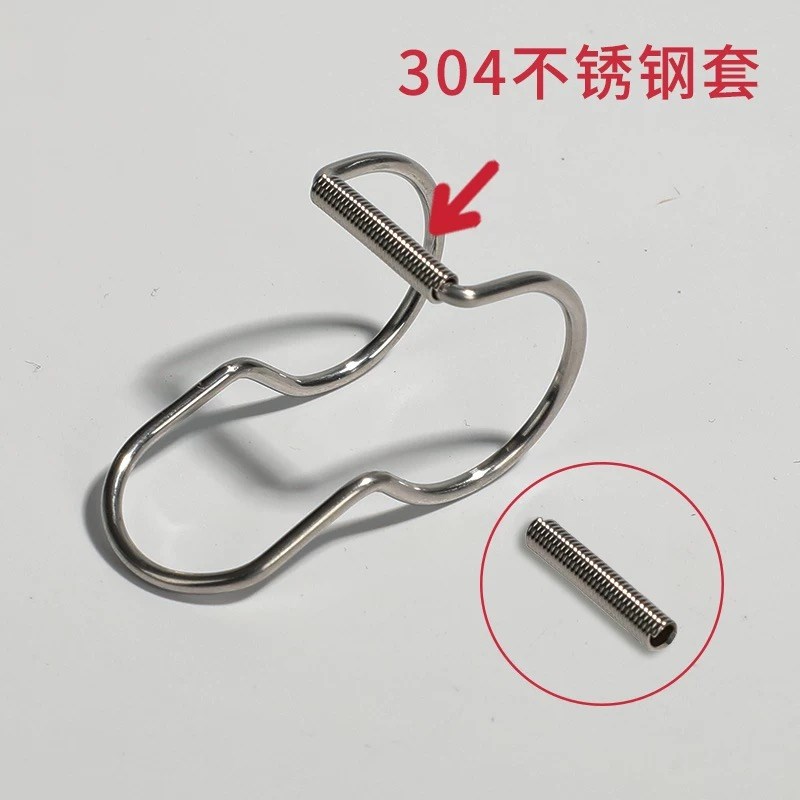 304不锈钢防风钩晾衣架室外圆管晾衣杆固定器卡扣防滑扣衣服挂钩