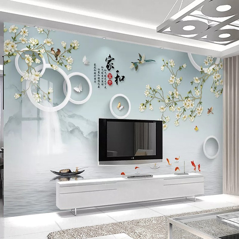 电视背景墙壁纸3d立体浮雕客厅墙纸5d简约现代影视墙布8d壁画装饰图片