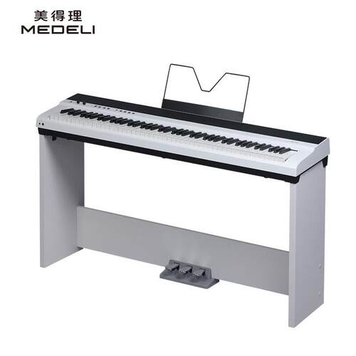 美得理（MEDELI）SAP200便携电钢琴88键重锤初学专业家用智能 白