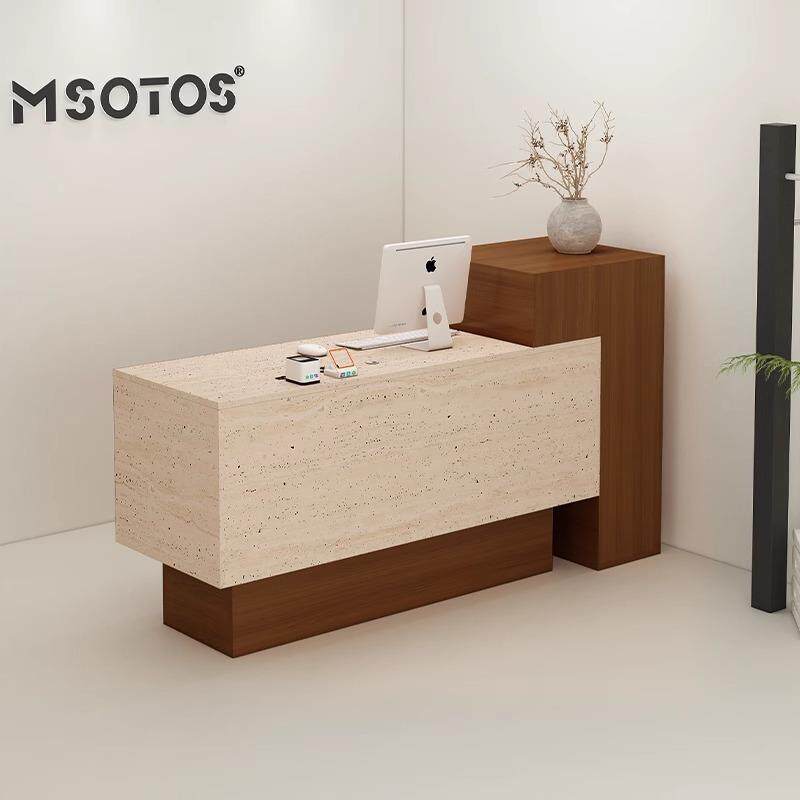 简约现代收银台服装店柜台黑色女装店铺小型吧台美发店前台接待