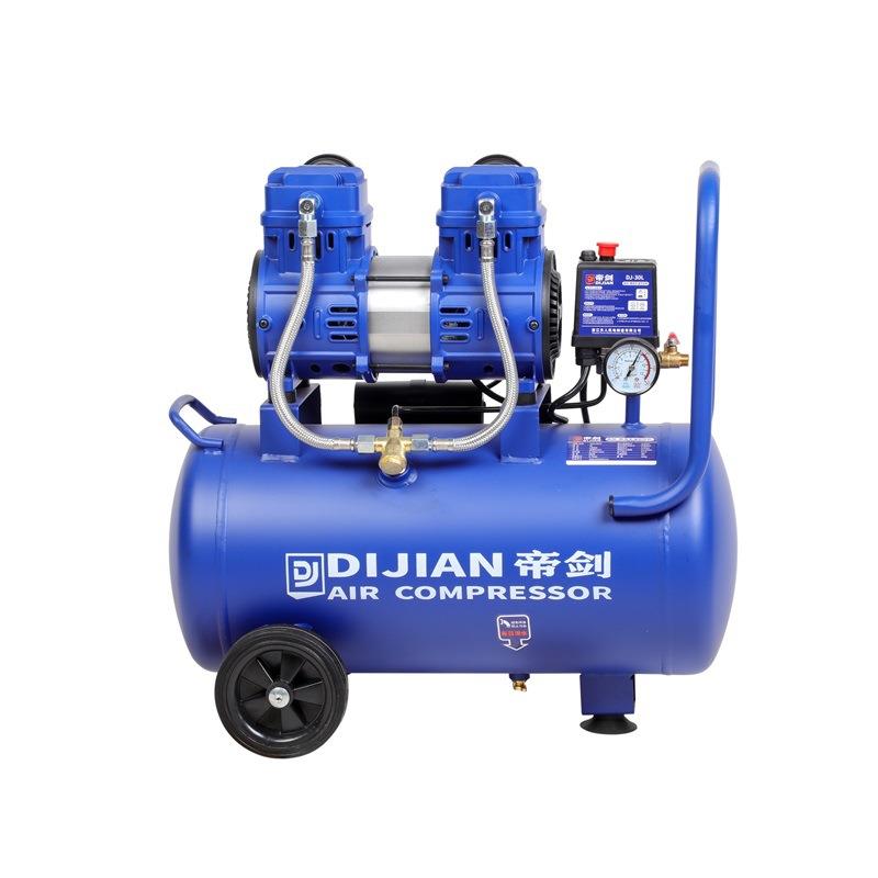 厂家直供天人制造家用工地小型空压机移动式无油活塞式汽修空压机